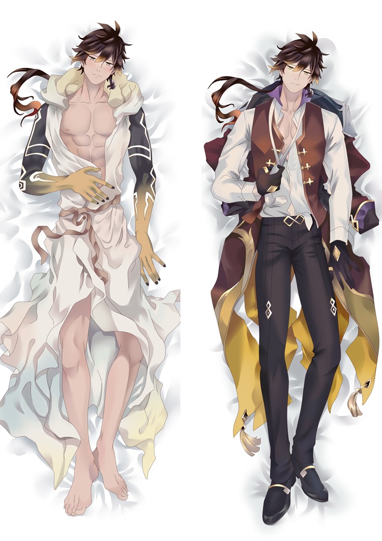 Genshin Impact Zhongli Anime Dakimakura Body Pillow Cover