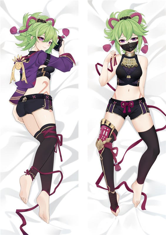 Genshin Impact Kuki Shinobu Anime Dakimakura Pillow Cover
