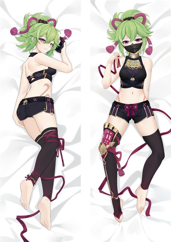 Genshin Impact Kuki Shinobu Anime Dakimakura Pillow Cover