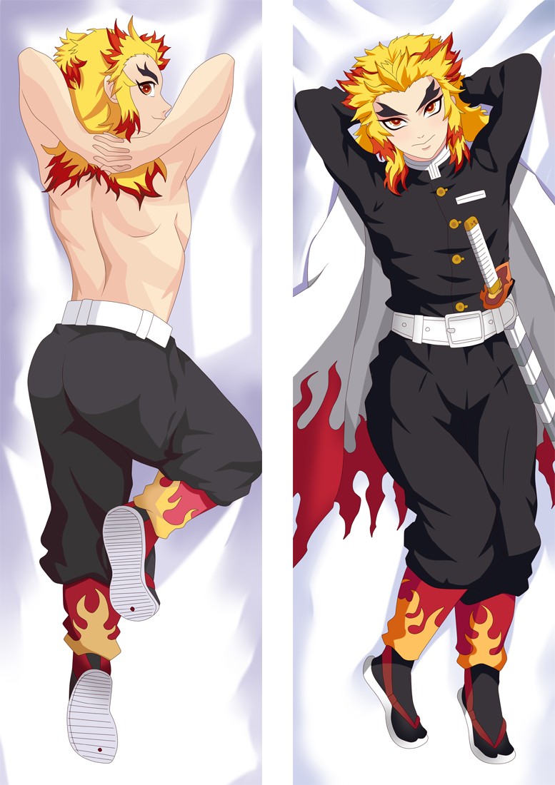Demon Slayer: Kimetsu no Yaiba Rengoku Kyoujurou Anime Dakimakura Body Pillow Cover