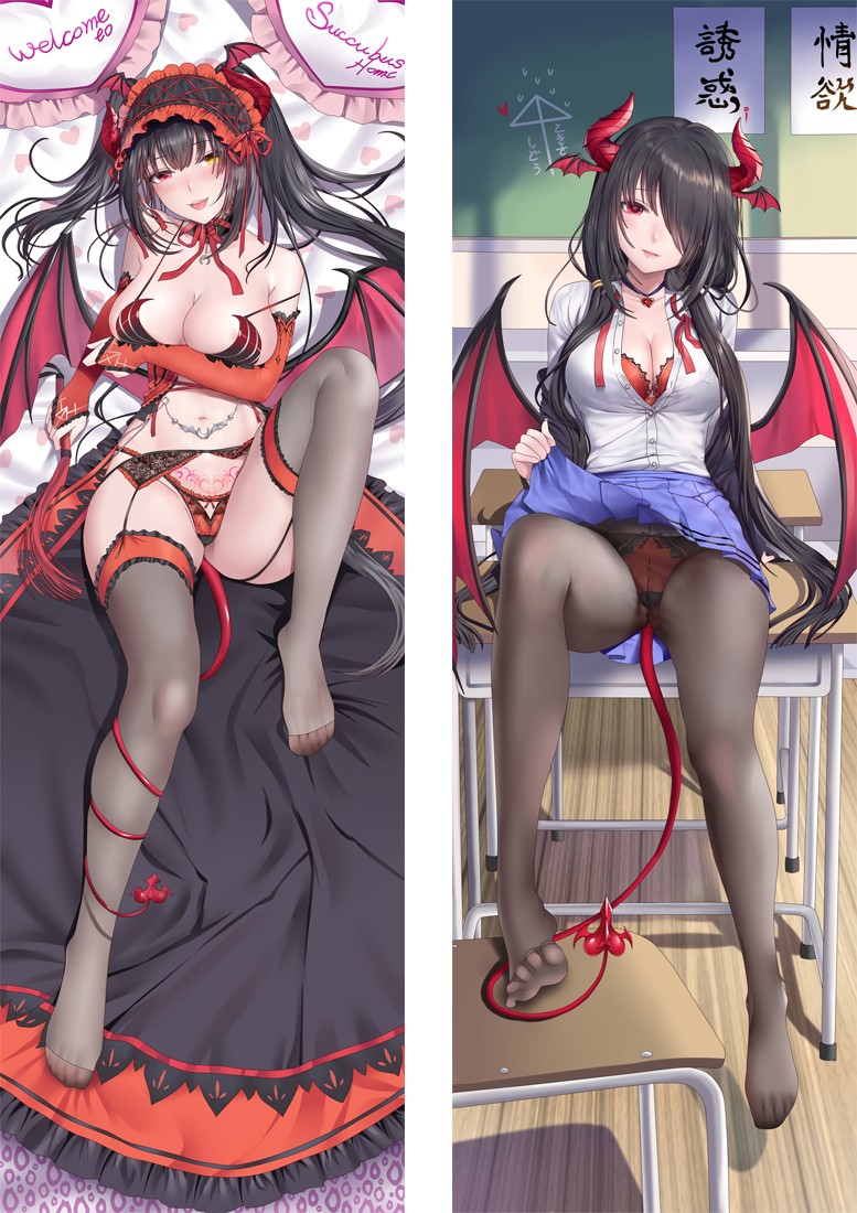 Date A Live Tokisaki Kurumi Anime Dakimakura Body Pillow Cover