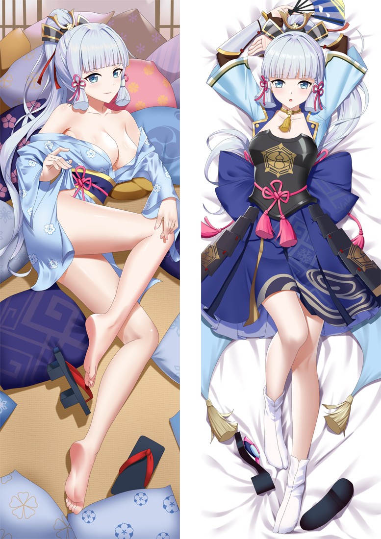 Genshin Impact Kamisato Ayaka Anime Dakimakura Body Pillow Cover
