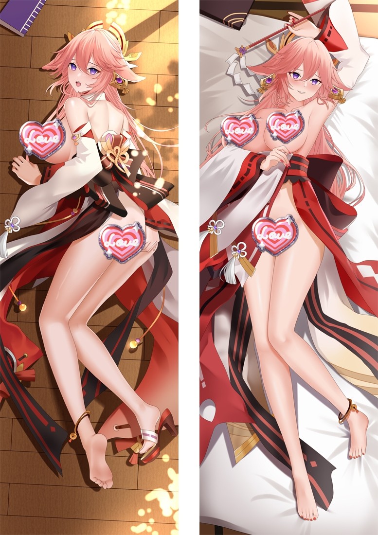 Genshin Impact Yae Miko Anime Dakimakura Body Pillow Cover