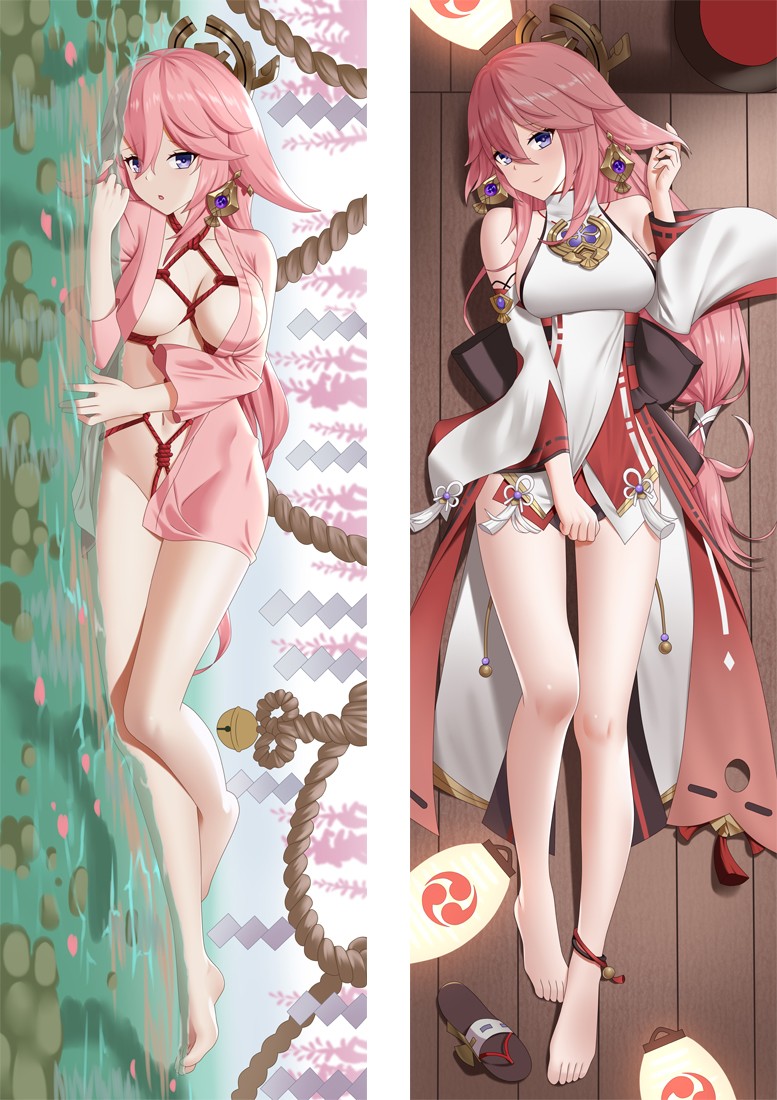 Genshin Impact Yae Miko Anime Dakimakura Body Pillow Cover
