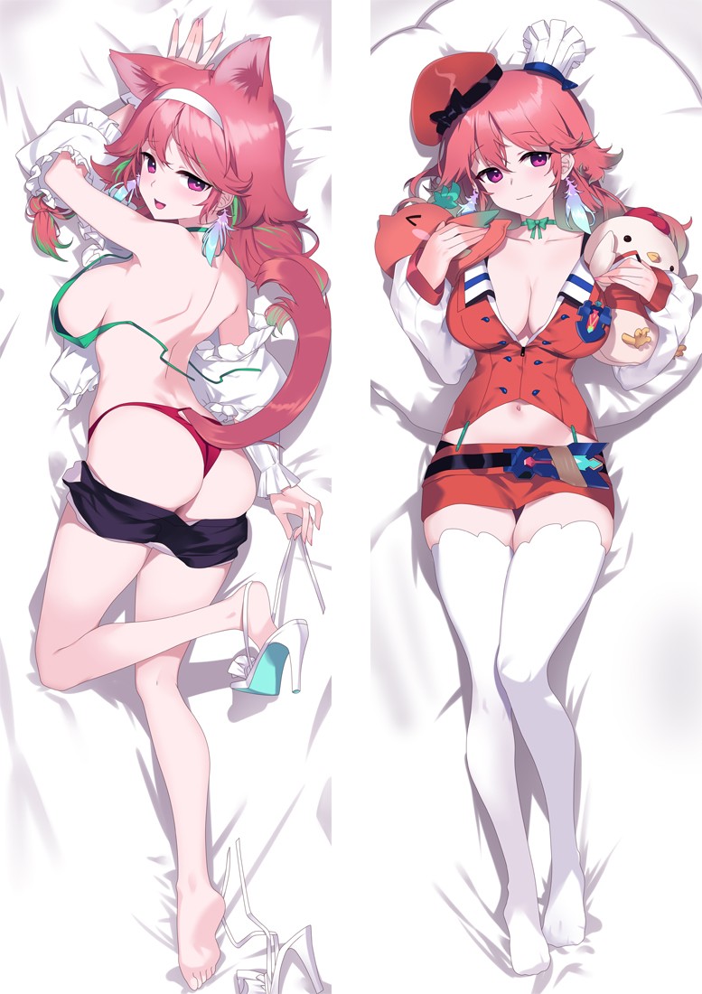 Virtual Youtuber Hakui Koyori Anime Dakimakura Body Pillow Cover