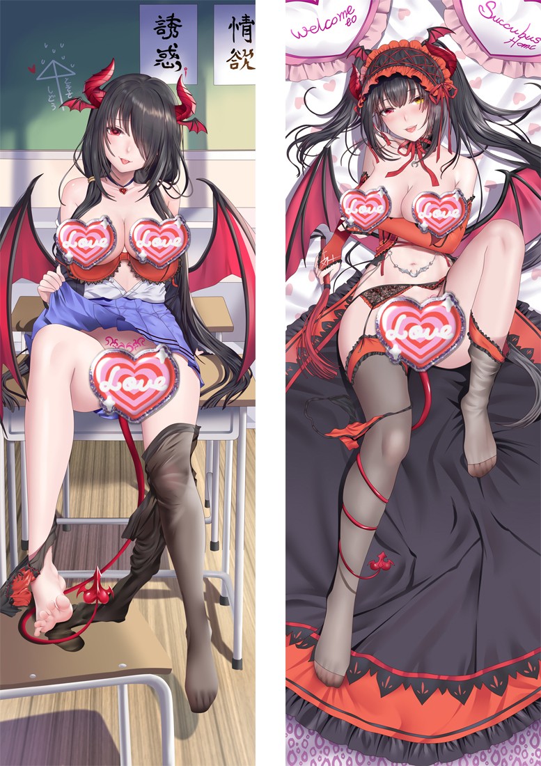 Date A Live Tokisaki Kurumi Anime Dakimakura Body Pillow Cover