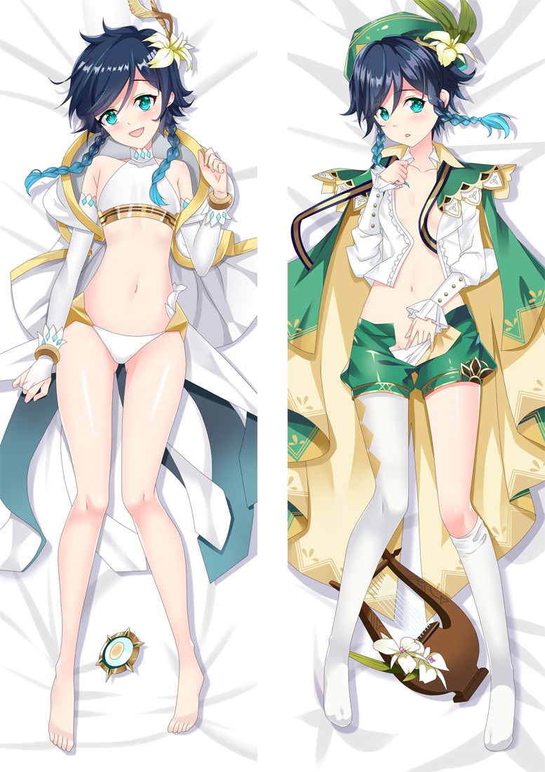 Genshin Impact Venti Anime Dakimakura Body Pillow Cover