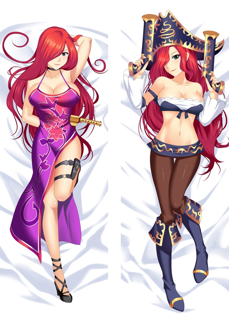 League Of Legends Miss Fortune Anime Dakimakura Body Pillow Cover