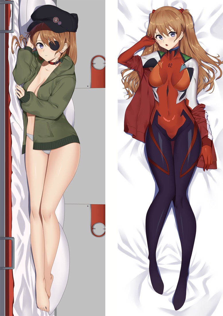 Neon Genesis Evangelion Asuka Langley Soryu Anime Dakimakura Body Pillow Cover