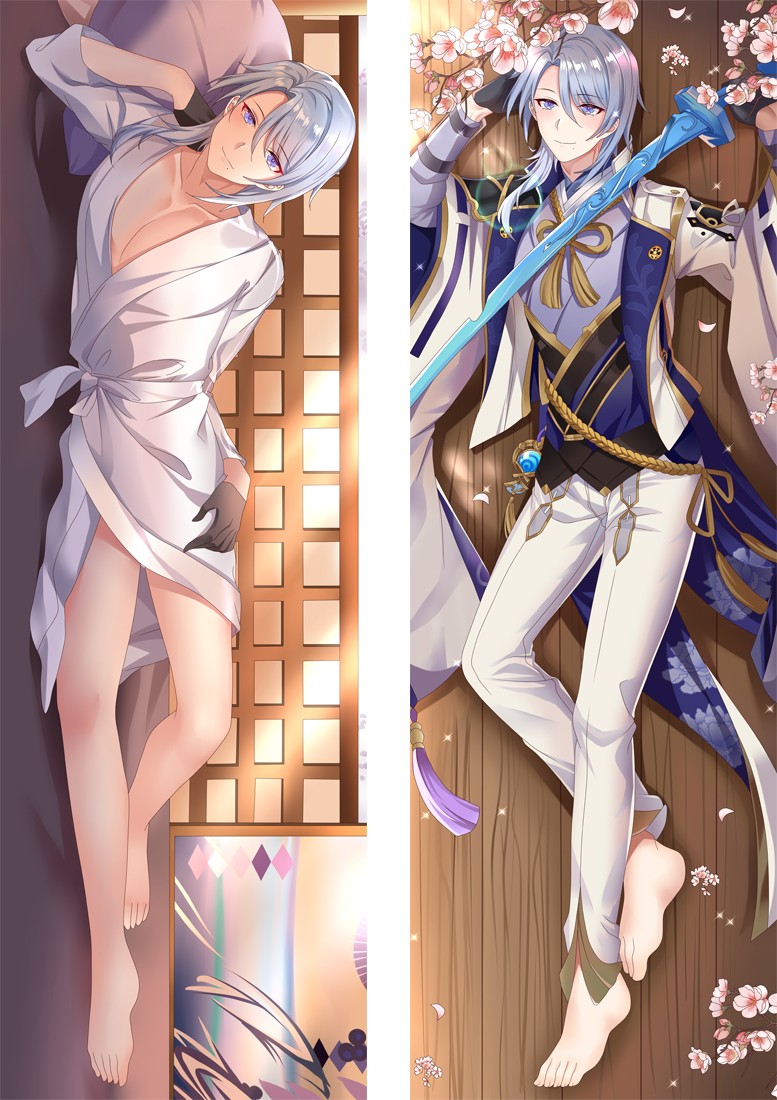 Genshin Impact Kamisato Ayato Anime Dakimakura Body Pillow Cover