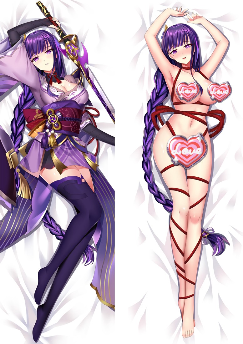 Genshin Impact Raiden Shogun Baal Anime Dakimakura Body Pillow Cover