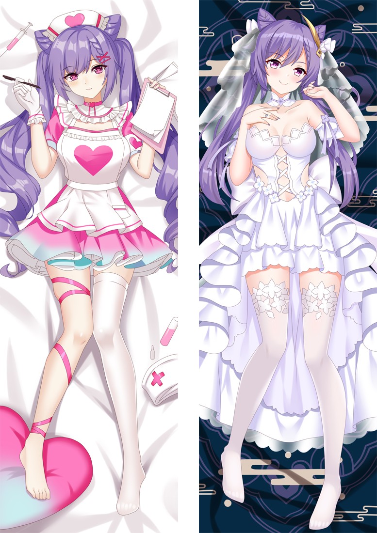 Genshin Impact Keqing Anime Dakimakura Body Pillow Cover