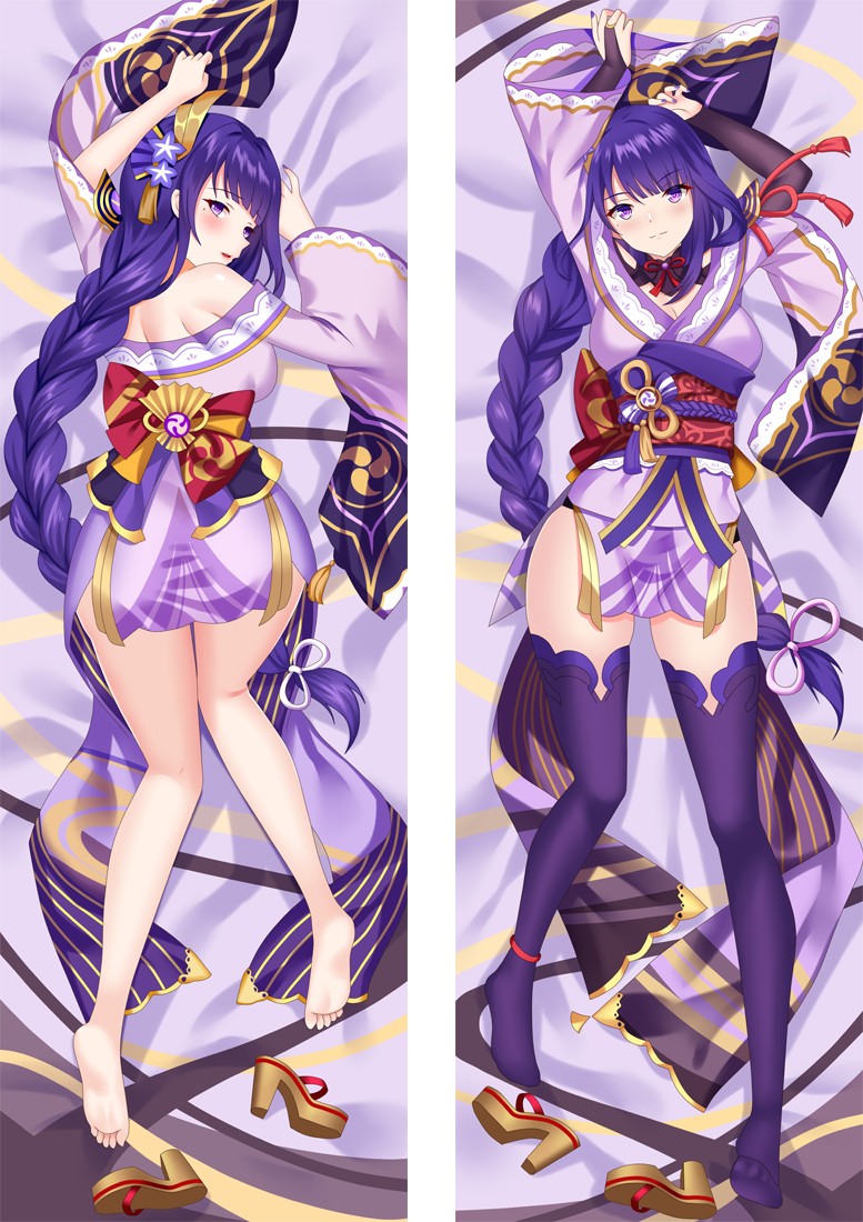 Genshin Impact Raiden Shogun Baal Anime Dakimakura Body Pillow Cover