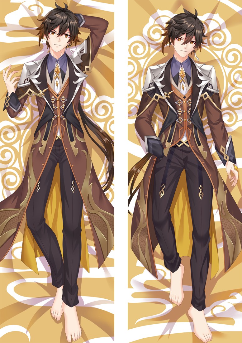 Genshin Impact Zhongli Anime Dakimakura Body Pillow Cover