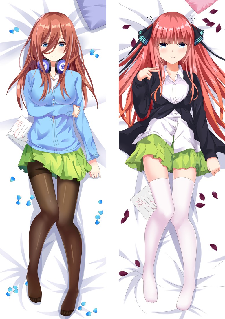 The Quintessential Quintuplets Miku Nakano & Nakano Nino Anime Dakimakura Pillow Cover