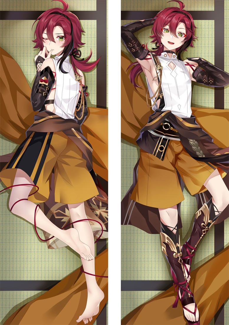 Genshin Impact Shikanoin Heizou Anime Dakimakura Pillow Cover