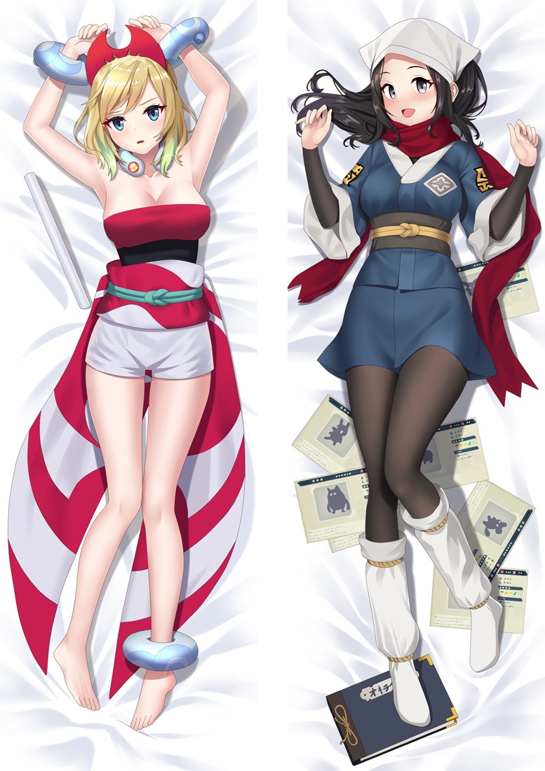 Pokémon Irida & Akari Anime Dakimakura Body Pillow Cover