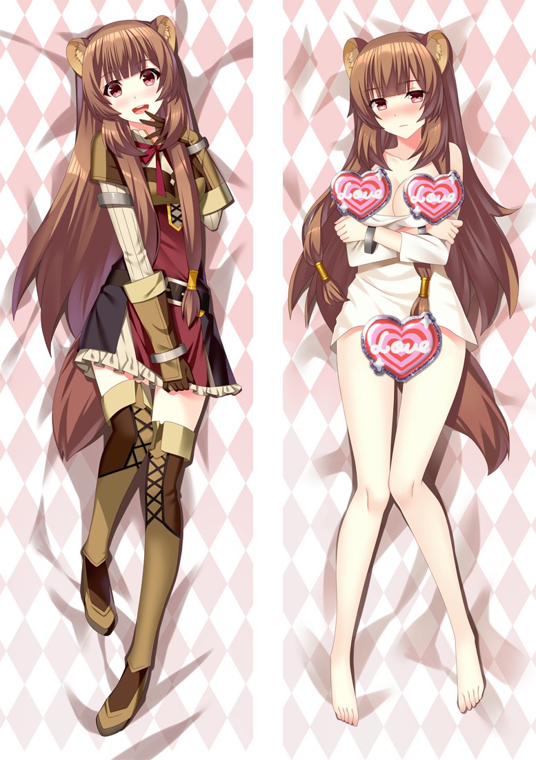 The Rising of the Shield Hero Raphtalia Anime Dakimakura Pillow Cover H3935 B