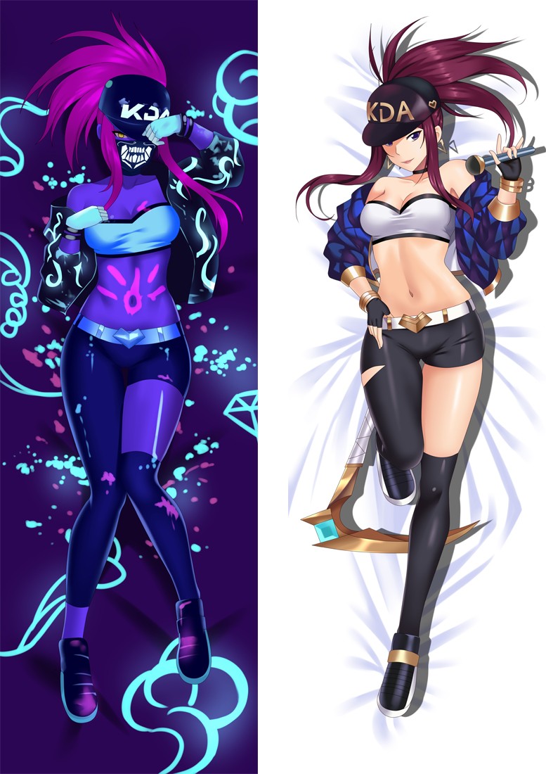 League of Legends Akali Anime Dakimakura Body Pillow Cover