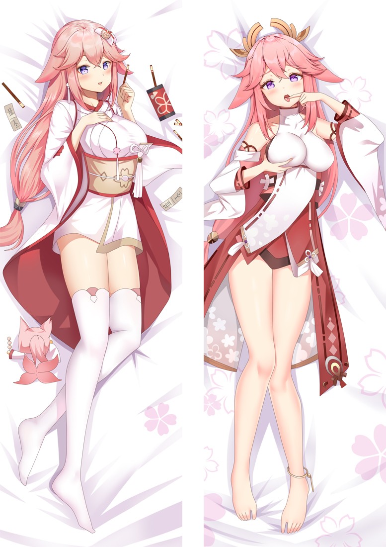 Genshin Impact Yae Miko Anime Dakimakura Body Pillow Cover