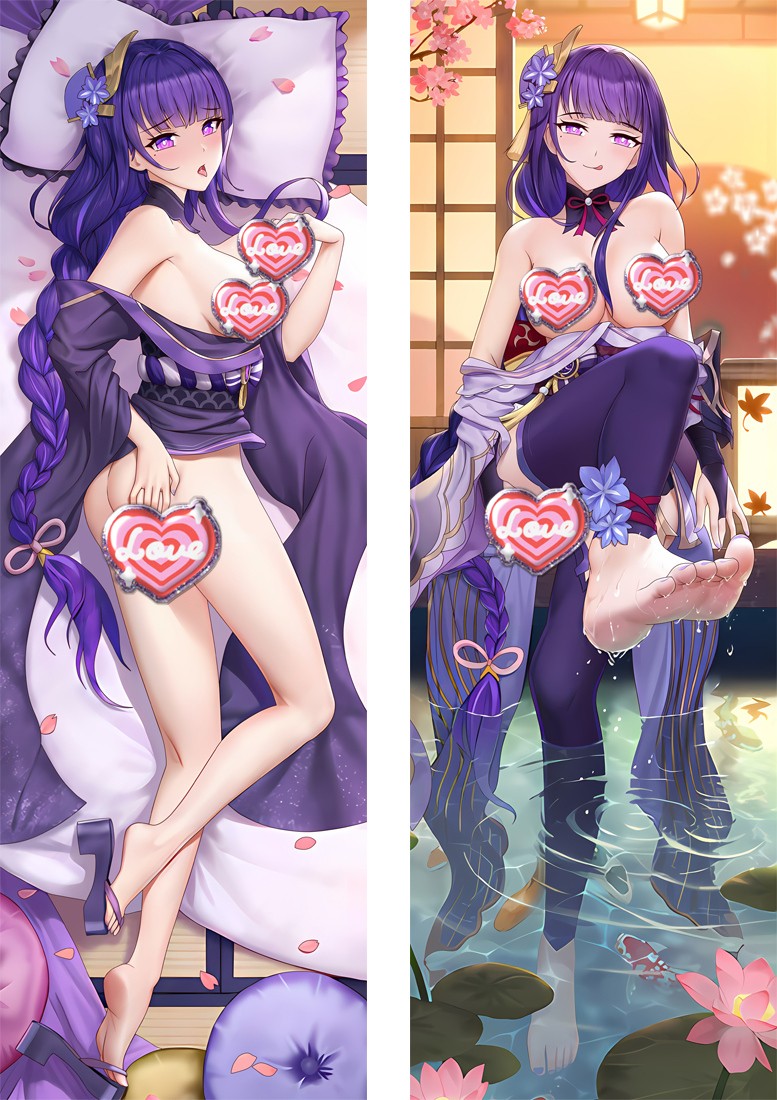 Genshin Impact Raiden Shogun Baal Anime Dakimakura Body Pillow Cover