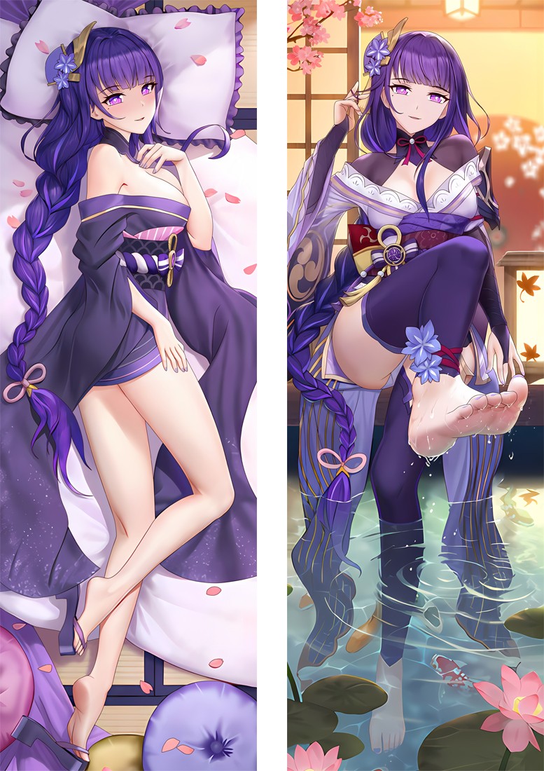 Genshin Impact Raiden Shogun Baal Anime Dakimakura Body Pillow Cover