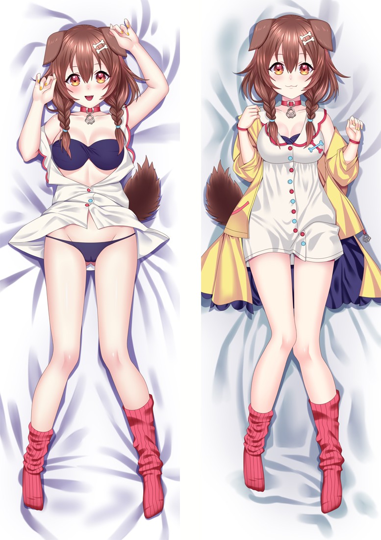 Virtual Youtuber Inugami Korone Anime Dakimakura Body Pillow Cover