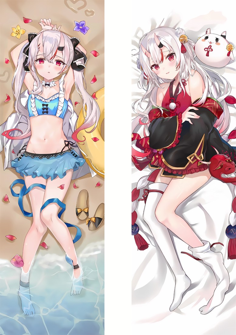 Virtual Youtuber Nakiri Ayame Anime Dakimakura Body Pillow Cover