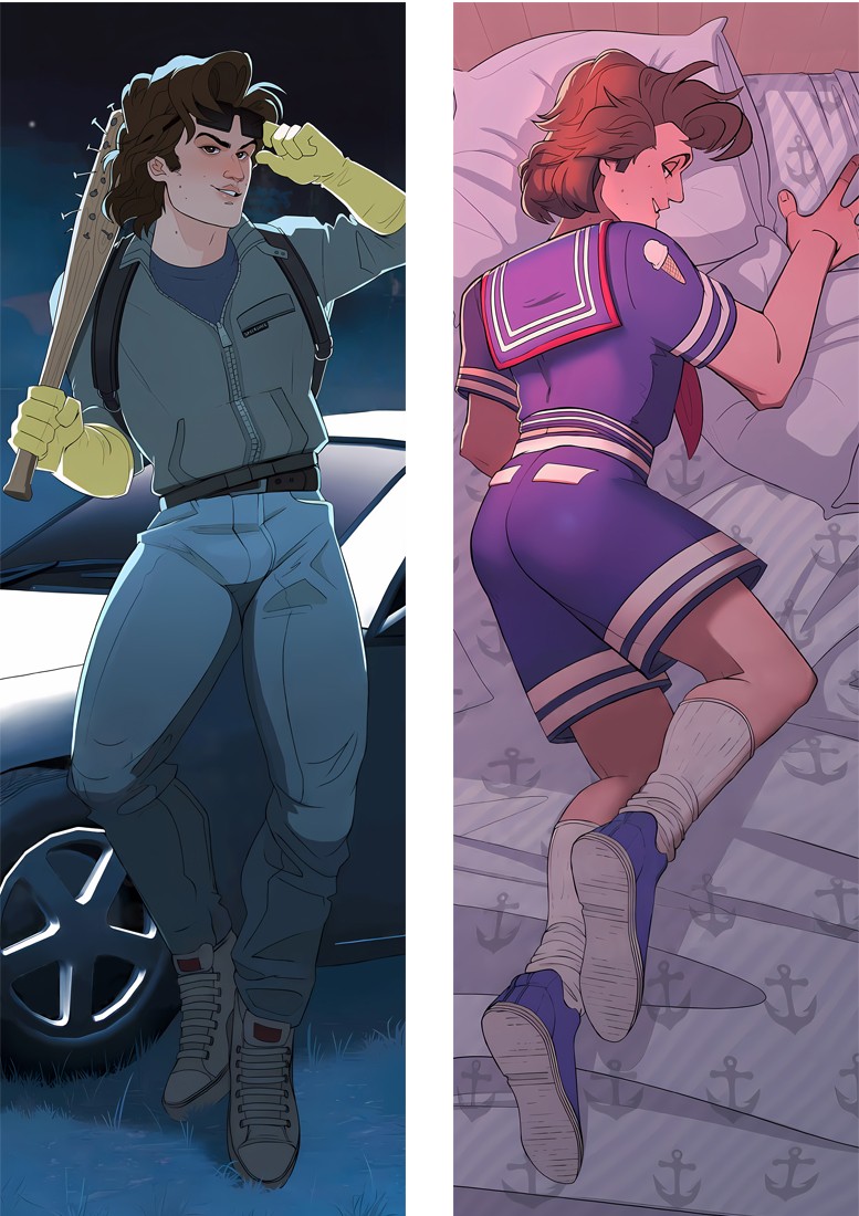 Stranger Things Steve Harrington Husbando Anime Dakimakura Body Pillow Cover