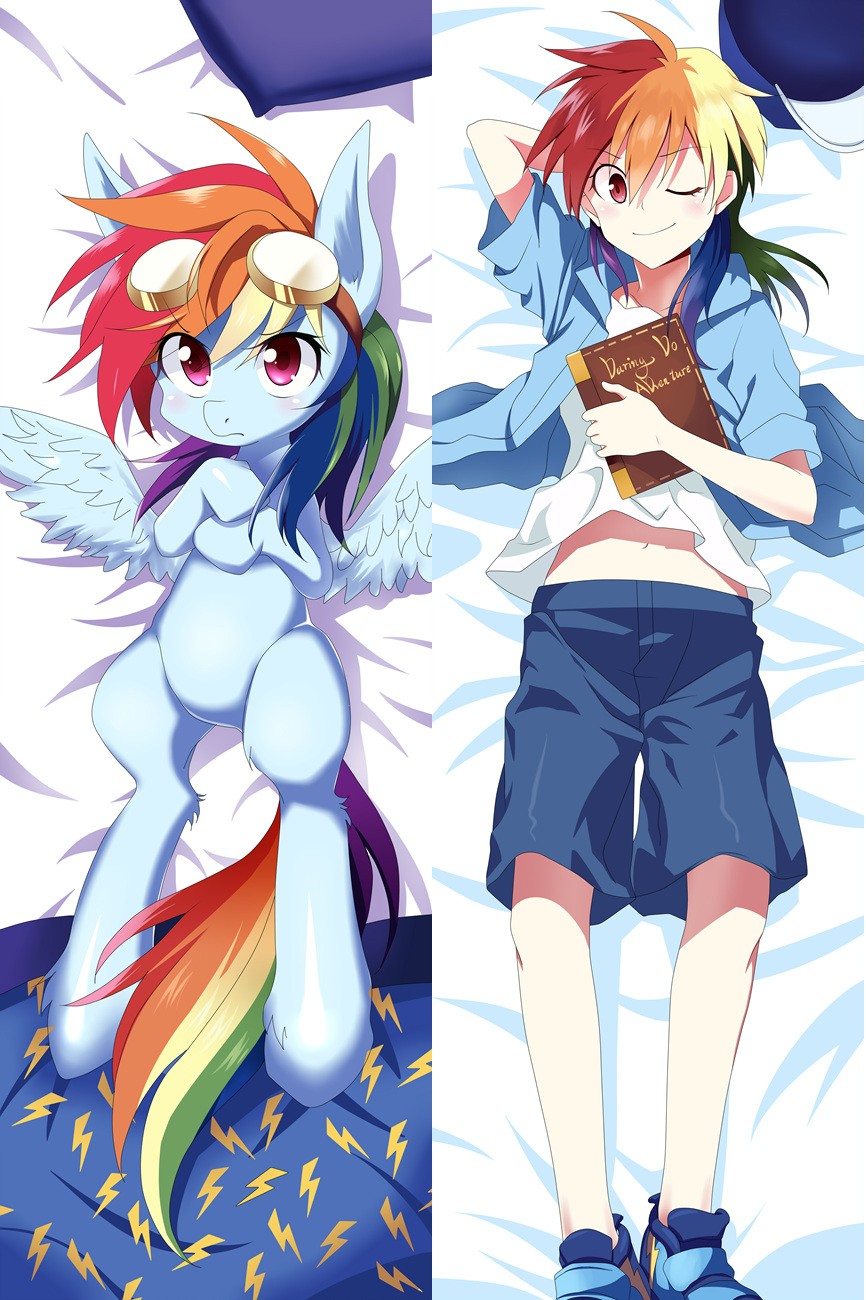 MLP My Little Pony Rainbow Dash Anime Dakimakura Pillow Case