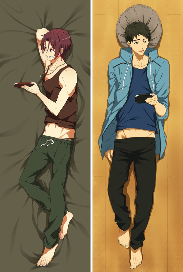 Free! Iwatobi Swim Club Rin Matsuoka Sosuke Yamazaki Anime Dakimakura Pillow Cover