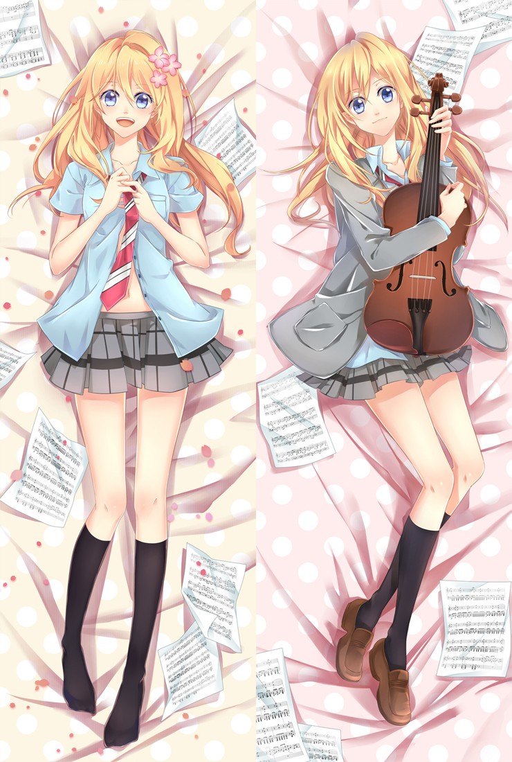 Your Lie In April Kaori Miyazono Anime Dakimakura Pillow Cover