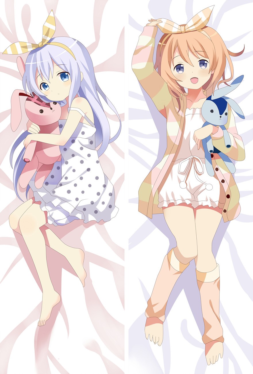 Is the Order a Rabbit Chino Kafū Hoto Kokoa Anime Dakimakura Pillow Case