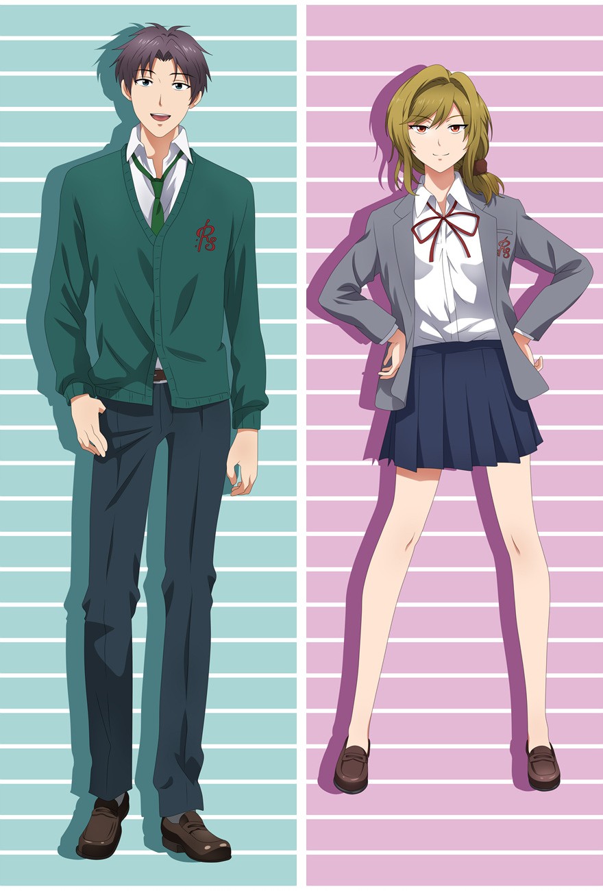 Monthly Girls' Nozaki-kun Yuzuki Seo Hirotaka Wakamatsu Anime Dakimakura Pillow Case