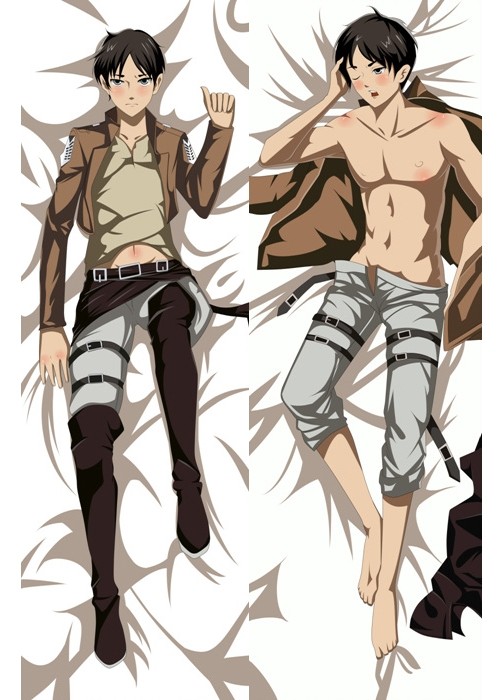 Attack on Titan Eren Yeager Levi Ackerman Anime Dakimakura Pillow Cover