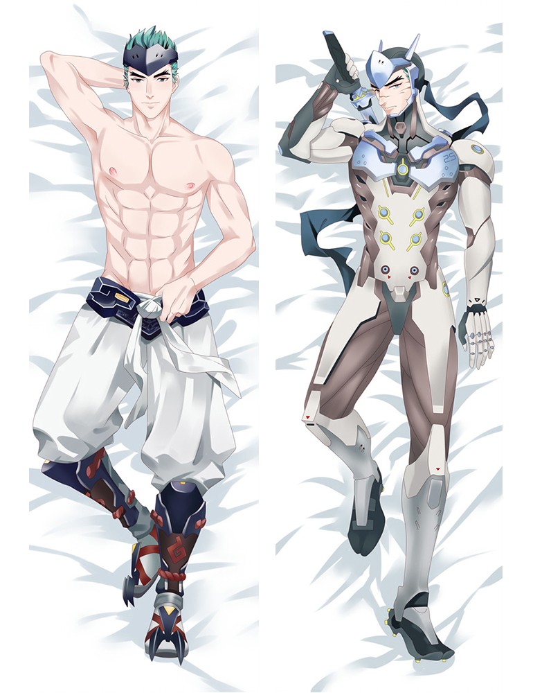 Overwatch OW Genji Anime Dakimakura Pillow Cover