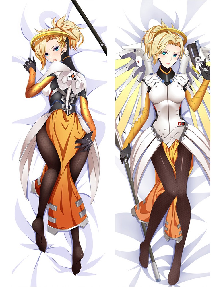 Overwatch OW Mercy Anime Dakimakura Pillow Cover