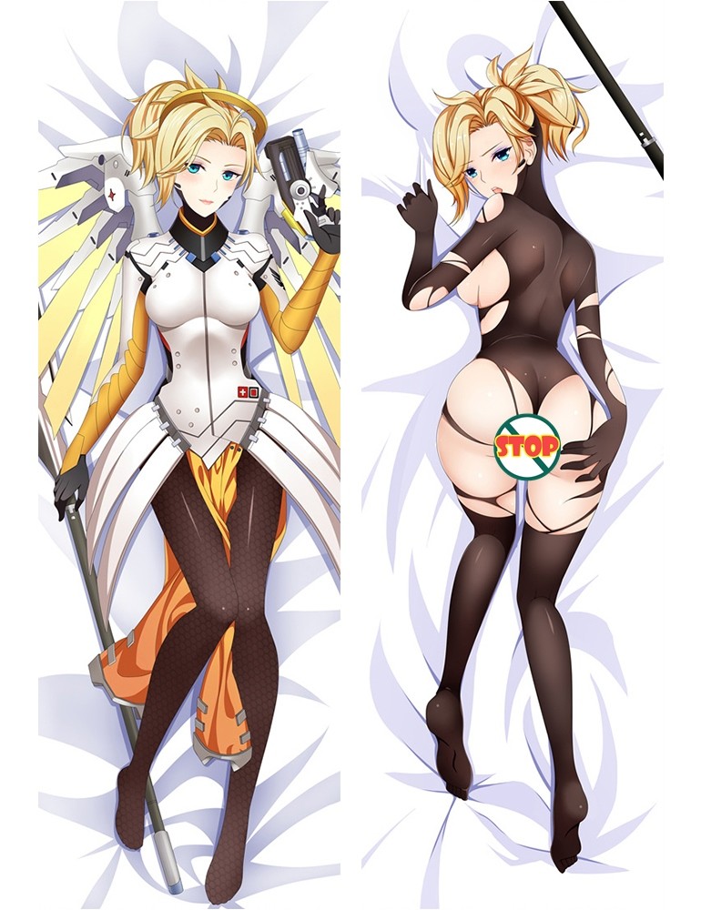 Overwatch OW Mercy Anime Dakimakura Pillow Cover