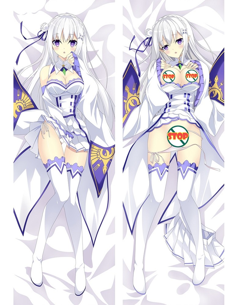 Re:Zero − Starting Life in Another World Emilia Anime Dakimakura Pillow Cover
