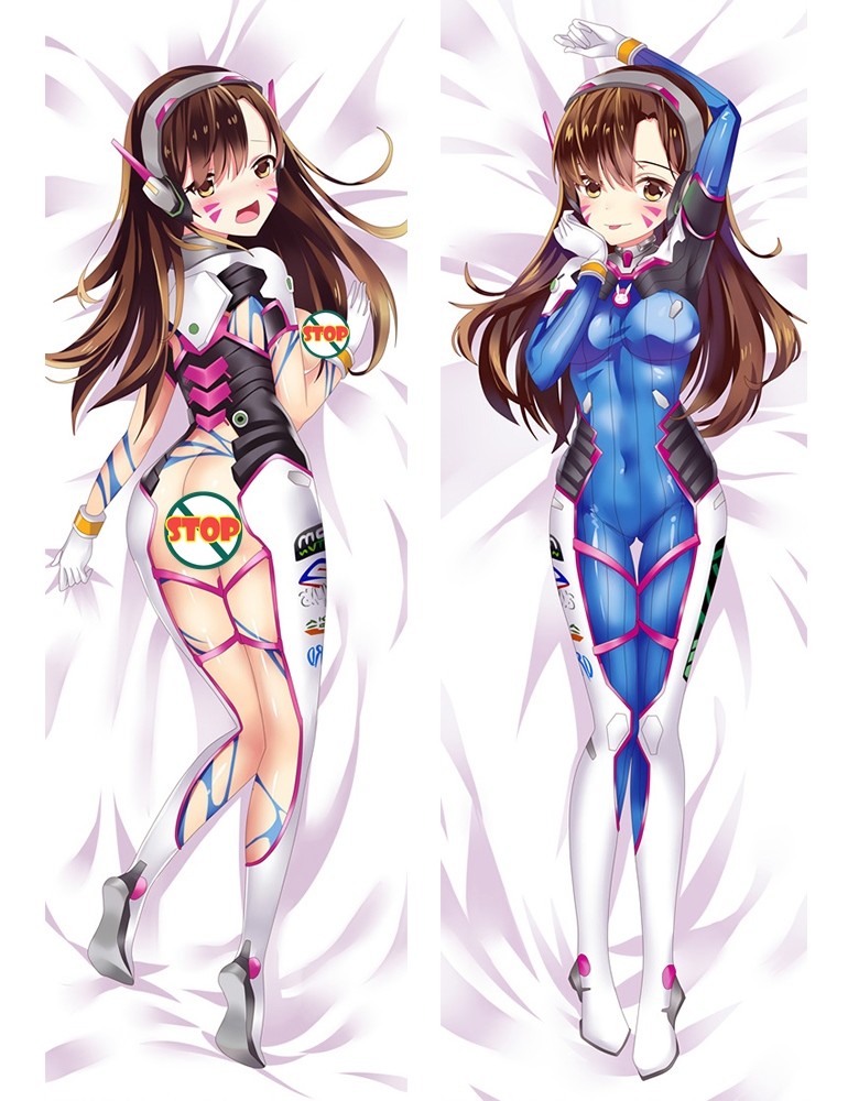 Overwatch OW D.Va Hana Song Anime Dakimakura Pillow Cover