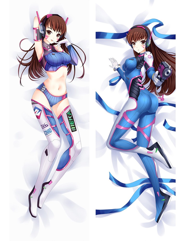 Overwatch OW D.Va Hana Song Anime Dakimakura Pillow Cover