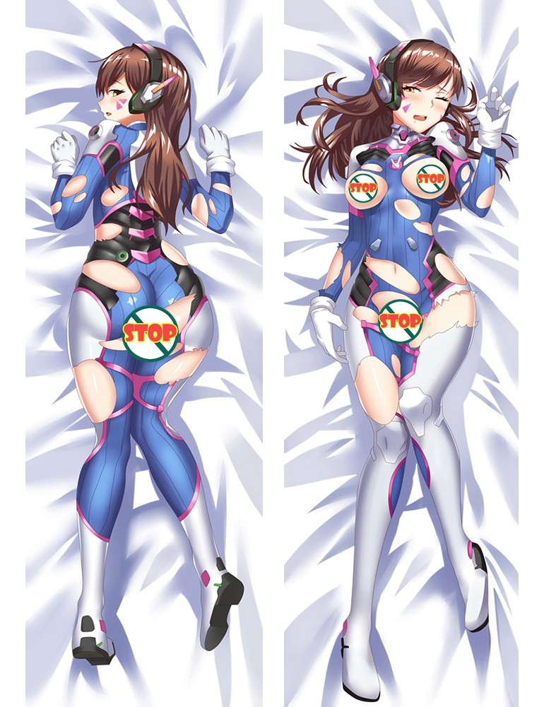 Overwatch OW D.Va Hana Song Anime Dakimakura Pillow Cover