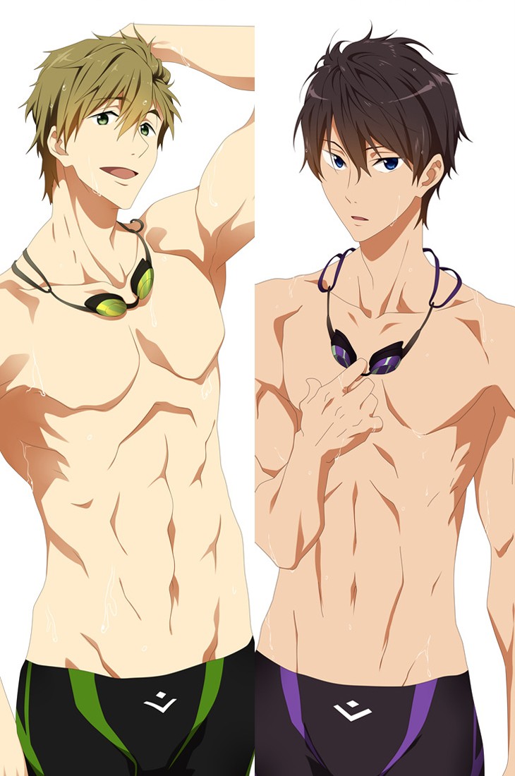Kenkō Zenrakei Suieibu Umishō Tachibana Haruka Nanase Anime Dakimakura Pillow Cover