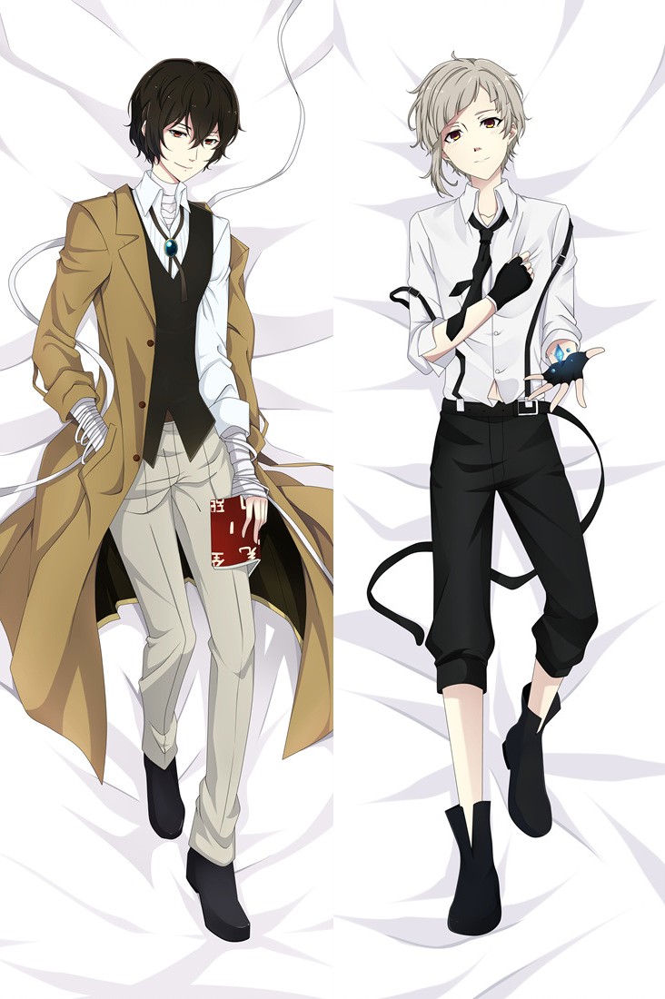 Bungo Stray Dogs Osamu Dazai Atsushi Nakajima Anime Dakimakura Pillow Cover