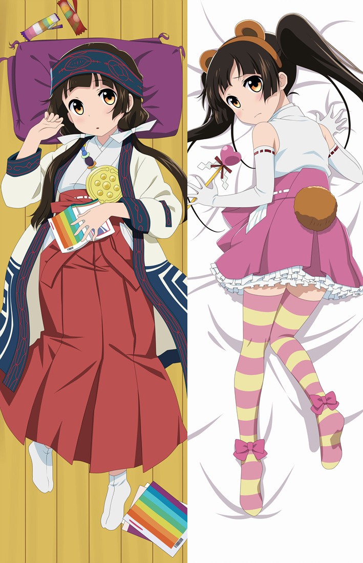 Kuma Miko: Girl Meets Bear Machi Amayadori Anime Dakimakura Pillow Cover