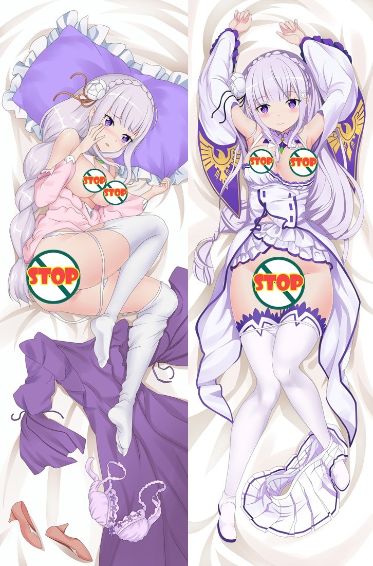 Re:Zero − Starting Life in Another World Emilia Anime Dakimakura Pillow Cover