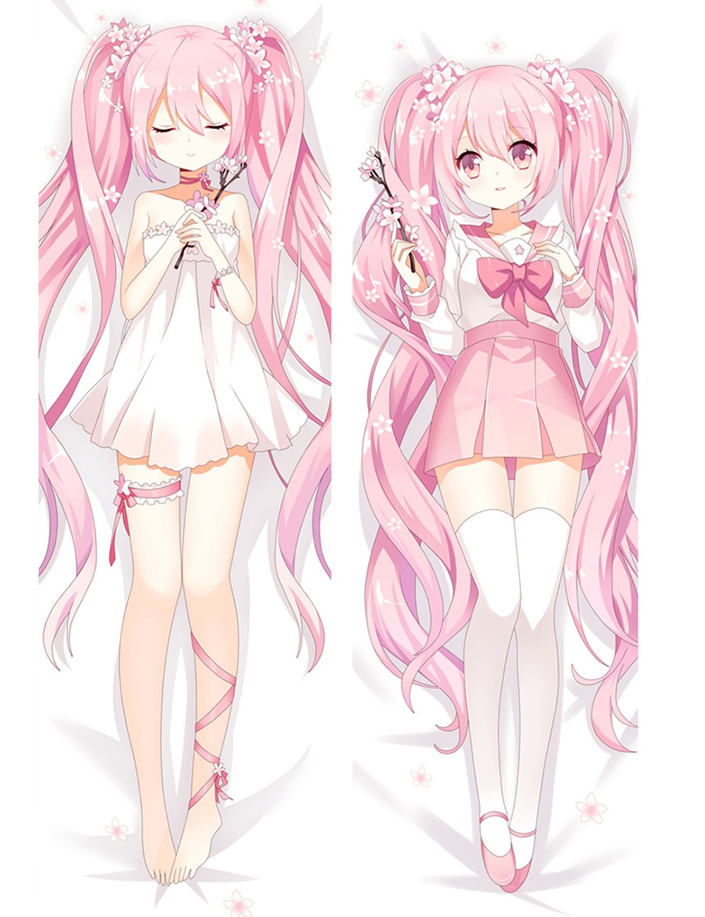 Hatsune Miku Sakura Miku Anime Dakimakura Pillow Cover