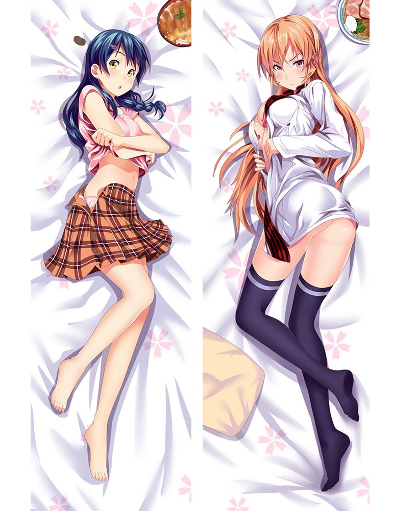 Food Wars! Shokugeki no Soma Erina Nakiri Megumi Tadokoro Anime Dakimakura Pillow Case 