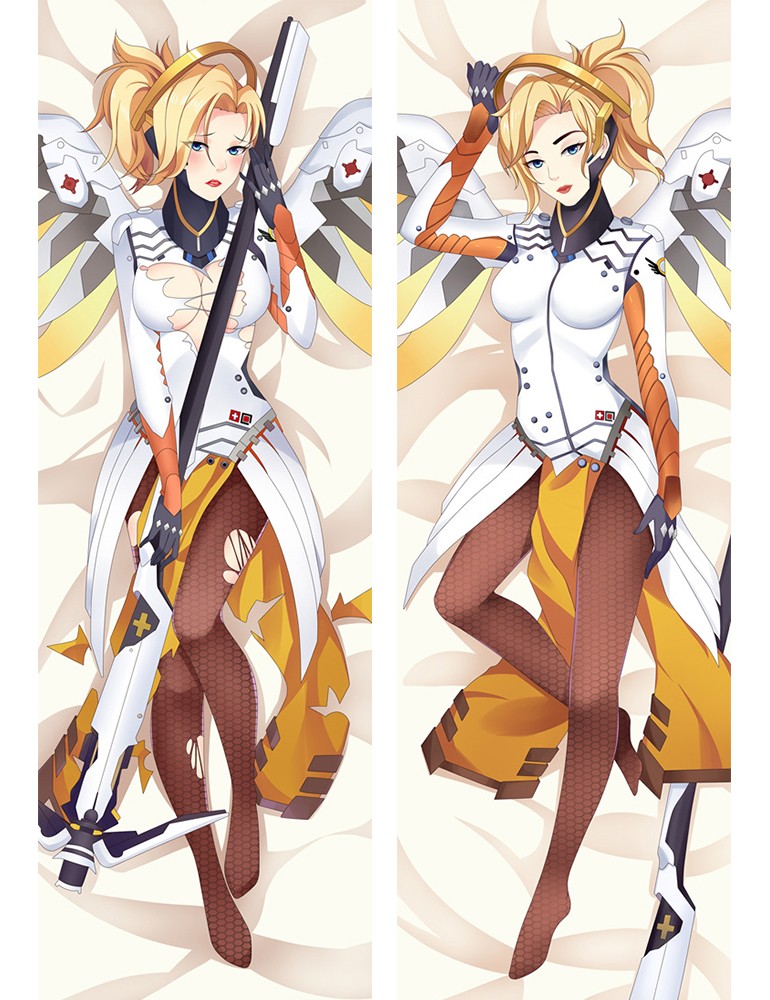 Overwatch OW Mercy Anime Dakimakura Pillow Cover