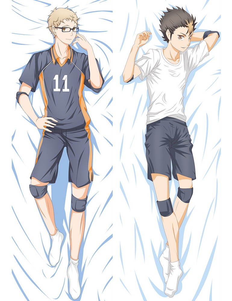 Haikyu!! Karasuno High School Yū Nishinoya Kei Tsukishima Anime Dakimakura Pillow Cover